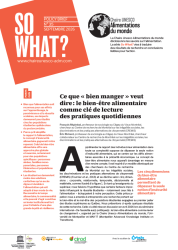 Ce que «&nbsp;bien manger&nbsp;» veut dire&nbsp;: le bien-être&nbsp;alimentaire comme clé de lecture des pratiques quotidiennes