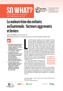N°21/ La malnutrition des enfants au Guatemala : facteurs aggravants et leviers