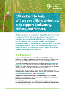CAP vs Farm to Fork : Will we pay billions to destroy, or to support biodiversity, climate, and farmers ?