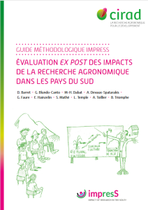 Guide méthodologique ImpresS : évaluation ex post des impacts de la recherche agronomique dans les pays du Sud