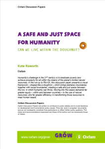 A safe and just space for humanity : can we live within the doughnut ?