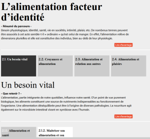 Ressouces Chaire - L’alimentation facteur d’identité