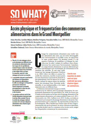 illustration So what : Food outlets in Greater Montpellier – physical access and consumer shopping behaviour