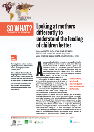 illustration So what : Looking at mothers differently to understand the feeding of children better